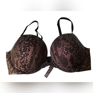 Victoria's Secret 36D Snake Skin Print Bra Demi ,pushup